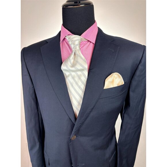 Ermenegildo ZEGNA Modern 2-Button Black Blazer Sport Jacket 44 R e54 - Picture 2 of 5